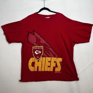 Vintage 1993 Kansas City Chiefs Red Single Stitch T-Shirt The Game Size XL